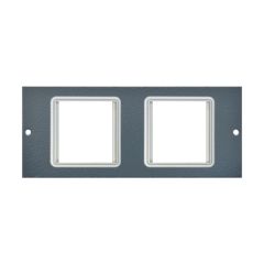 Tass STO304 Plate Euro Module 2x50mm 185x76mm Dark Grey Galvanised Steel