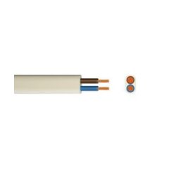 2 Core Flat Flexible Cable 0.5mmSQ 2192Y White 100M