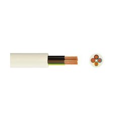 4 Core Round Flexible Cable 0.75mmSQ 3184Y White 50M