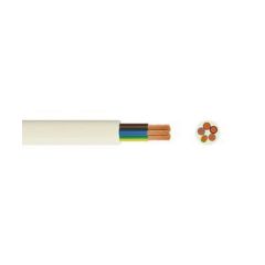 5 Core Round Flexible Cable 1.5mmSQ 3185B White 100M LSOH