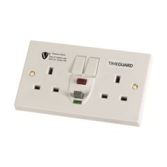 Timeguard RCD06WPVN Valiance+® RCD Protected Double Gang White Switched Socket – Passive