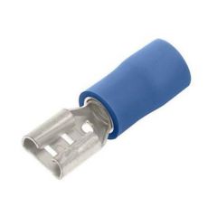 Unicrimp QBPO48F5 4.8mm 0.5mm Female Push On Terminal Pre-Insulated Blue Pack=100