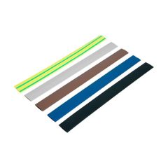 Unicrimp QHS12MP225 Sleeve Heat Shrink 5 Colours 5 x 225mm 12.7x225mm Brown Green/Yellow Blue Black Grey