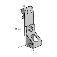 Britclips VF1-6MT M8 1-5mm Vertical Flange Threaded Rod Hanger VF1-6MT Pack=25
