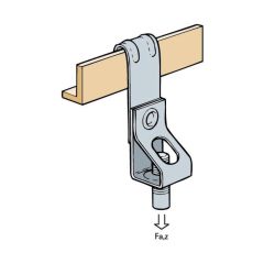 Britclips VF1-8MT M8 1-5mm Vertical Flange Threaded Rod Hanger VF1-8MT Pack=25