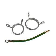 Wiska COMBI Clamp KVKF 25 Earth Spring Special Kit Pack=5 c/w Wires & Screws 25mm Brass Nickel Plated