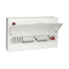 Wylex 15 Way Dual RCD Consumer Unit c/w 10 MCBs & Blanks