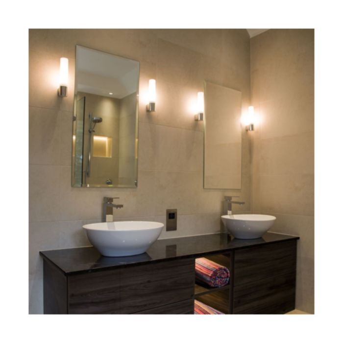 Astro Bari Wall Light Bathroom w o G9 Lamp IP44 Polished Chrome Mastertrade Mastertrade Supplies