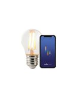 Nordlux 2170052700 Smart LED E27 Lamp G45 Globe Clear 360Deg Beam 4.7W 345lm 2200-6500K