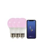 Nordlux 2270052701 Smart LED E27 Pk=3 Lamp A60 GLS Frost 360Deg Beam 8W 806lm 2200-6500K