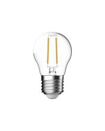 Nordlux 5182001121 LED E27 Filament Lamp G45 Globe Shape 360Deg Beam 2.5W 250lm 2700K Clear