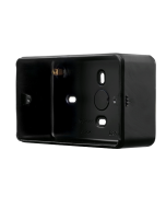 Click MetalClad Pro Matt Black 2 Gang 50mm Deep Mounting Box (No Knockouts)