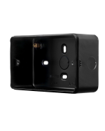 Click MetalClad Pro Matt Black 2 Gang 50mm Deep Mounting Box
