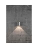 Nordlux 49701034 Canto 2 LED 2700K IP44 Wall Light 2x6W 500lm 10.4x8.7x10cm Stainless Steel