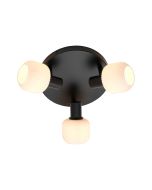 Nordlux 2412606003 Milford Mini 3-Rondel E14 IP20 Ceiling Light 3x25W 19x25x25cm Black