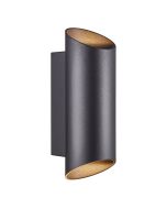 Nordlux 2218231003 Nico Round 22 GU10 Wall Light 35W 23.5x7.7x7.7cm Black