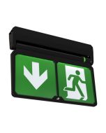 Ansell AADL/3M/BLK Adler 5 in 1 Emergency Exit Sign 3hrNM/M 2W 6500K Black