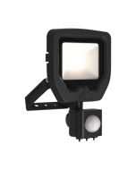 Ansell ACAE10/1/WW/B/PIR Calinor EVO 10W LED Floodlight IP65 3000K 894lm Black c/w PIR
