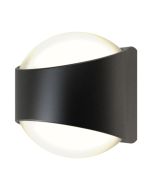 Ansell AMISACU/BL/CW Misano Curve IP65 Bi-Directional Wall Light 4000K Black