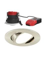 Ansell APRIPG/1/SC Prism Pro Gimbal Fire Rated CCT Dual Wattage Downlight Satin Chrome