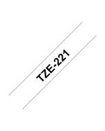 Brother TZE-221 TZE Laminated 9mmx8m Tape Black/White