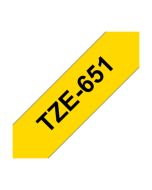 Brother TZE-651 TZE Laminated 24mmx8m Tape Black/Yellow