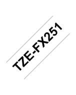 Brother TZE-FX251 TZE Laminated 24mmx8m Tape Black/White Flexi