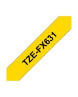 Brother TZE-FX631 TZE Laminated 12mmx8m Tape Black/Yellow Flexi
