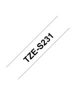Brother TZE-S231 TZE Strong Adhesive 12mmx8m Tape Black/White