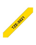 Brother TZE-S621 TZE Strong Adhesive 9mmx8m Tape Black/Yellow