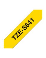 Brother TZE-S641 TZE Strong Adhesive 18mmx8m Tape Black/Yellow