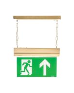 Channel E/CHFO/M3/L/BRST Forest 3hrM LED Self Test c/w Double Sided Exit Sign Legend Brass