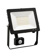 Red Arrow CMT50PIR-40 Comet LED 4000K c/w PIR IP65 Floodlight 50W 5000lm Black