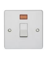 Crabtree Capital 1 Gang DP 20A Control Switch White c/w Neon