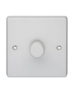 Crabtree Capital 1 Gang 2 Way Rotary Dimmer Switch LED 5-100W White