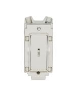 Crabtree Rockergrid 1 Way 20A DP Grid Switch White c/w Key