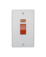 Crabtree Capital 1 Gang DP 50A Control Switch White c/w Neon