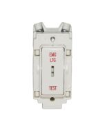 Crabtree Rockergrid 20A 2 Way Grid Switch White Emergency Lighting c/w Key