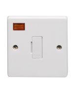 Crabtree Capital 1 Gang DP 13A Unswitched Fused Connection Unit White c/w Neon