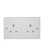 Crabtree Capital 2 Gang 13A Unswitched Socket White