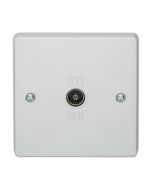 Crabtree Capital 1 Gang Coaxial Direct Connection Socket White
