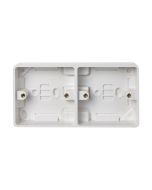 Crabtree Capital 2x1 Gang Dual Surface Box White 174x87x29mm c/w Dividing Barrier