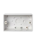Crabtree Capital 2 Gang Surface Box White 89x147x45mm for CCU c/w Cable Clamp