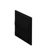 Domus 100mm Gravity Flap Wall Outlet Black