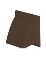 Domus 100mm Cowled Wall Outlet Brown c/w Damper