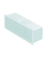 Domus 125mm Horizontal Airbrick White c/w Damper Supertube