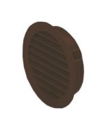 Domus 100mm Round Louvred Grille Brown c/w Flyscreen