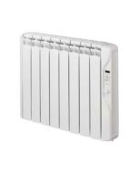 Elnur RF8E-PLUS RFE Plus Oil Filled Electric IP2X Radiator c/w Digital Control & Timer 1.00kW RAL 9010 Aluminium