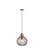 Endon 68987 Nicola 1 Light Circular Ceiling Pendant In Antique Copper