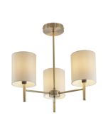 Endon BRIO-3AB 3 Light Ceiling in Antique Brass Finish